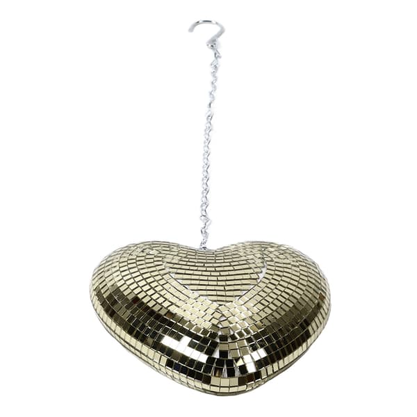 Disco kärlek spegelboll hänge champagne guld