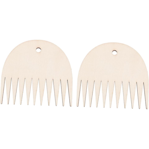 2 st Stickningsverktyg DIY Vävningstillbehör Gobelängsluddare Kam Gobelängsvävning