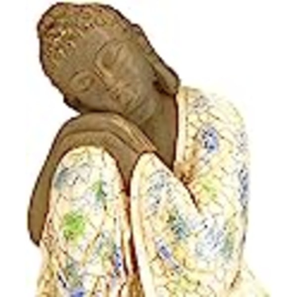Harts thailändsk sovande Buddha-statyer Prydnadsfigur, inomhus-/utomhusdekor Trädgård Buddha Sta