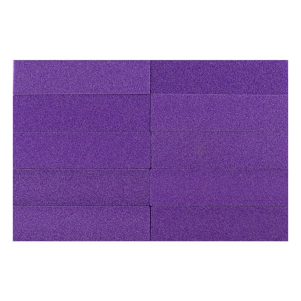 10 kpl Nelipuolinen kynsipuskuriviila kiillotuslohko, kynsien hionta hiontasienityökalu, kynsien hiontapala kynsihoitolaan (violetti) (9,5 x 2,5 cm, violetti)