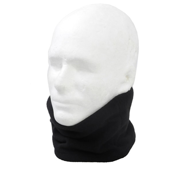 Skjerf, Halsvarmer, fleece, snøring, Svart