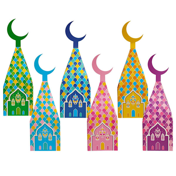 60 kpl Gable Ramadan lahjapakkauksia Kareem Paper Eid Mubarak lahjapakkauksia Muslim Eid Mubarak laatikko