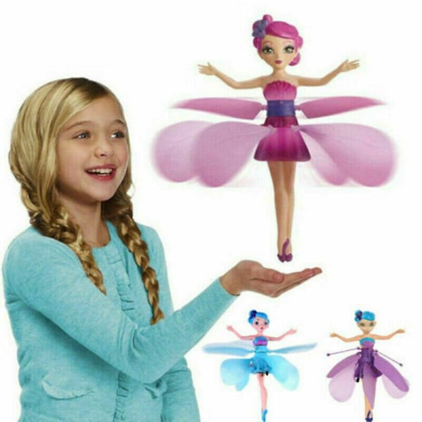 Flying Fairy Princess Dolls Magic Infrarød Induction Control Girl Legetøj Julegave