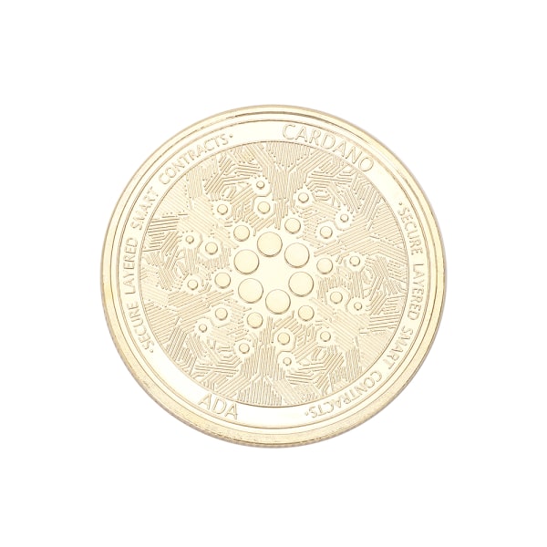 CARDANO ADA guldbelagt mønt Kryptovaluta erindringsmønter