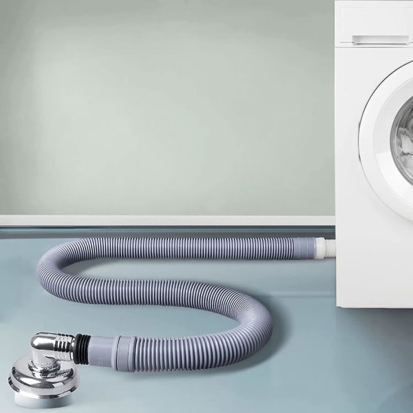 Afløbsslangeforlænger til vaskemaskiner, 2m afløbsslange Universal vaskemaskineslange, afløbsslange D