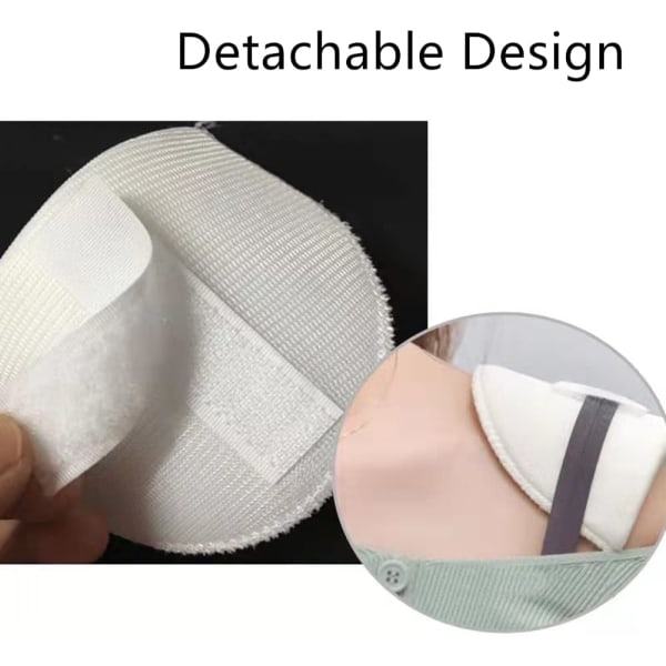 4 pairs of self-adhesive shoulder pads with soft foam and cover for foam sewing, suitable for white suits