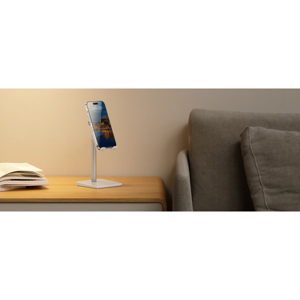 Kulma-korkeussäädettävä pystysuora pöytätietokoneen matkapuhelinteline  Valkoinen 259d | Fyndiq