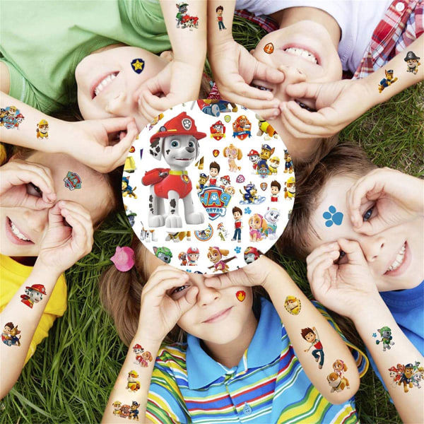Paw Patrol Tatoveringer 6 Ark Tatoveringer, Vandtætte Midlertidige Tatoveringer til Børn, Julegave til Børn, Fødselsdagsgave, Festdekoration