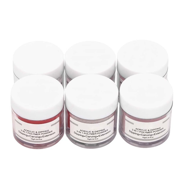 Nagel Akryl Pulver Naglar Dipp Pulver Nagelkonst Dekoration Kit Set