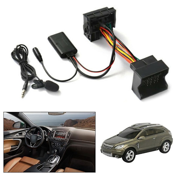 Bluetooth-kompatibel 5.0 extern mikrofon ljud-aux-kabeladapter för Opel Cd30 Cdc40 Cd70 Dvd90