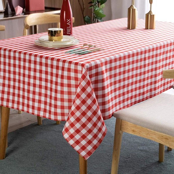 Rutete duk, rektangulær, flekkavvisende, vanntett, blå (1,2*1,6m) blue 1.2*1.6m
