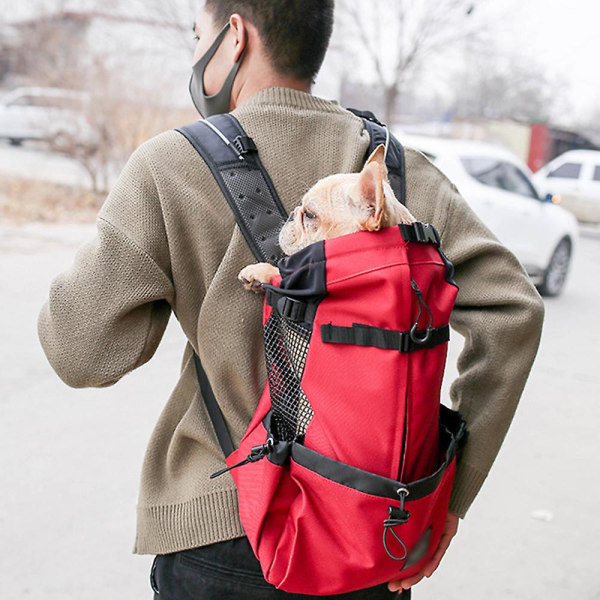 Hunde bæremeis for små og mellomstore kjæledyr foran justerbar hund bæremeis ryggsekk fullstendig ventilert