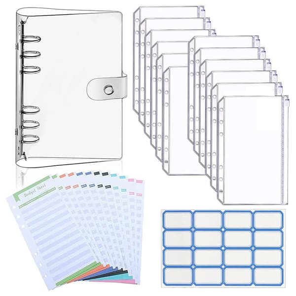 A6 PVC Notesbog Binder Cover Planner TRANSPARENT{AZC} transparent