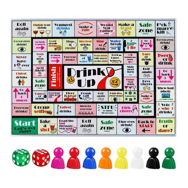 Tipsy-Land Drinking Game Fun Interactive Board Game for Adults 1pcs
