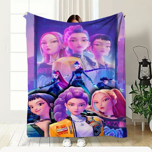 K-Witch Hunters Flanellteppe Hot Sale Digitaltrykk Multifunksjonelt Teppe Soverom Sofateppe A1237 130*150【Student Blanket】