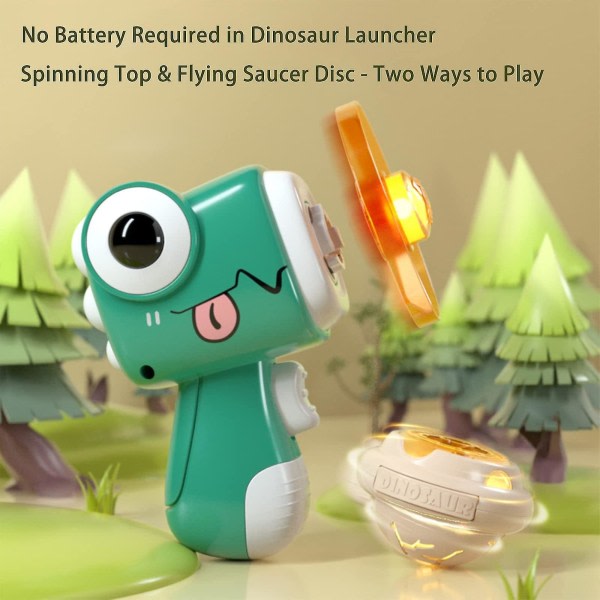 Dinosaur Party suosii Led-valoa pyörivä levylaukaisuase Dinosaur Lelu lapsille Toddler Lasten aistilelut sisäkäyttöön ulkokäyttöön Uutuus T