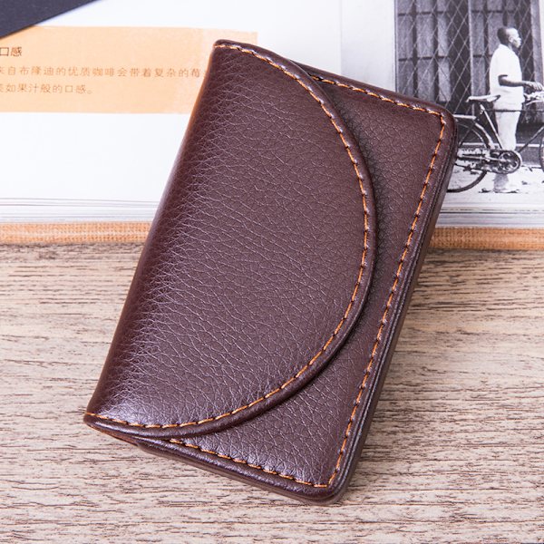 Läder Business Card Holder Case för Män eller Kvinnor Got Bussines