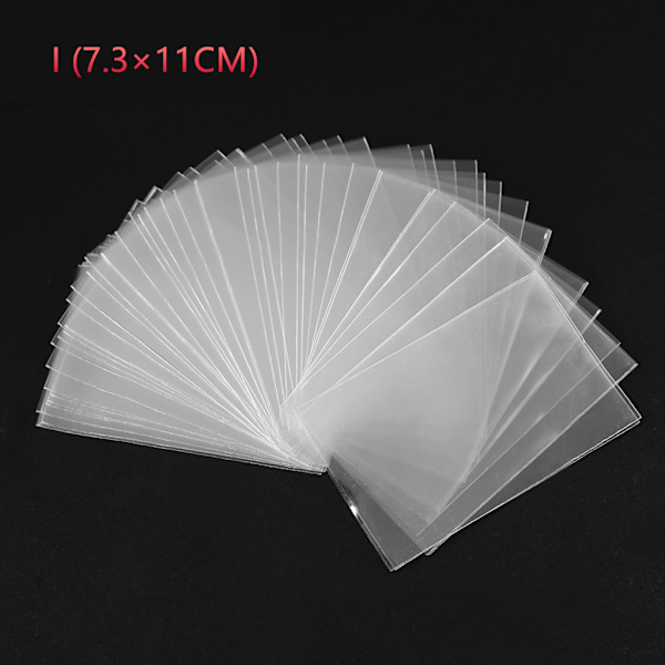 100 st/set Kortfickor Transparenta Toppmatare Korthållare Skydd Tjocka Samlarkortshållare Klara Skyddsfickor 0.07 7.7x10.1CM