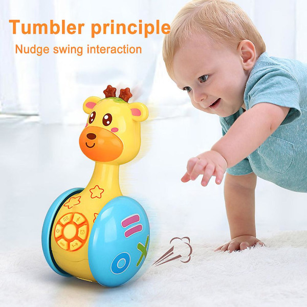 Blue Animal Shape Slideable Tumbler Interactive Sing Toy