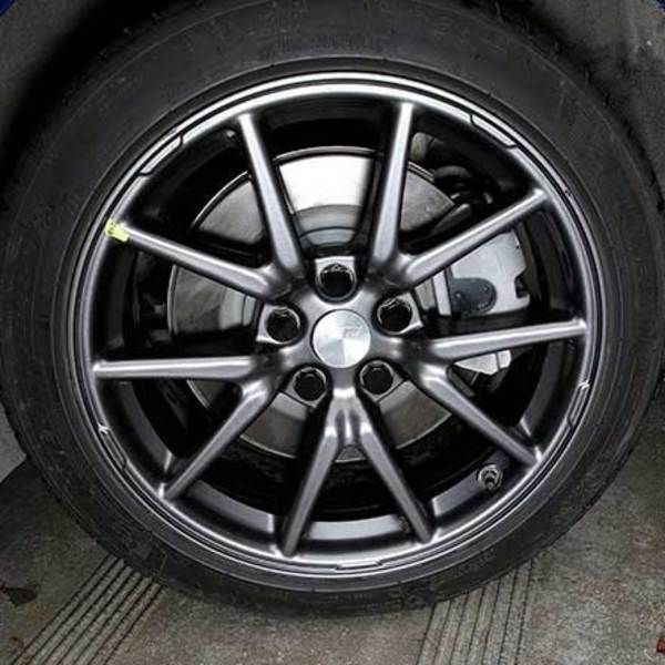 4-Pack - Tesla Center Caps / Wheel Hub Emblems - Car 77 77 Silver