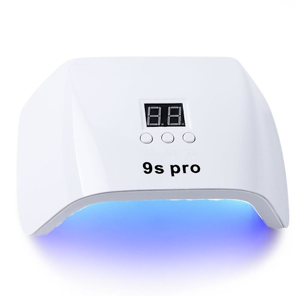 120w LED-nagellampa UV LED-nagellampa med sensor/LCD-display Professionell LED-nagellampa 9s gelnagellampa LED UV-nagellampa white