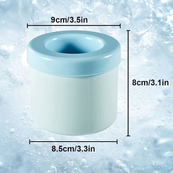 Isbitboks, Silikon Isbitform, Silikonboks med Lopp, Gjenbrukbar Isbeholder Isbitmaker, 60 Isbiter (Blå, 8,5x9x8cm)