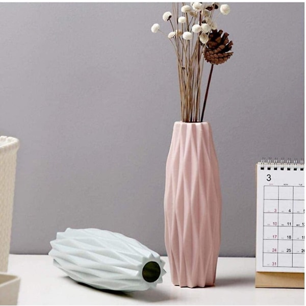 3stk nordisk imitert blomsterpotte Origami plast vaseflaske
