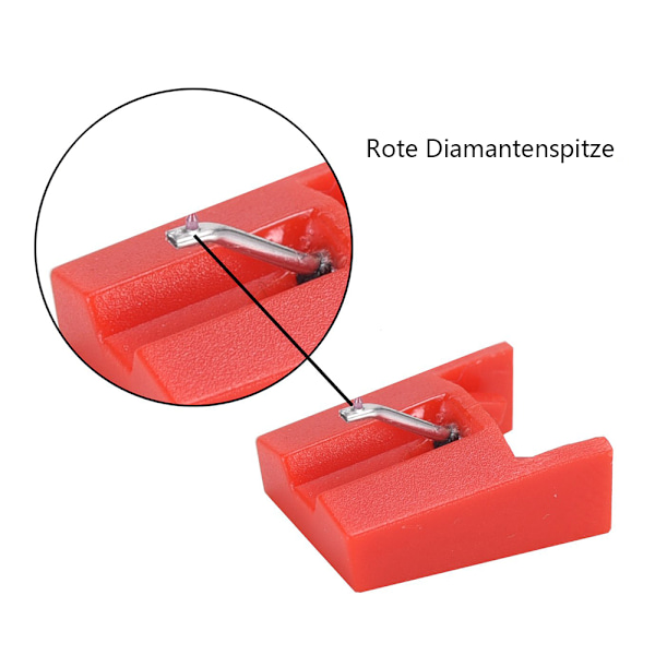 Diamondspiss-erstatningsdisk for platespiller - 2-pakning - for ION ICT04RS og Crosley NP4