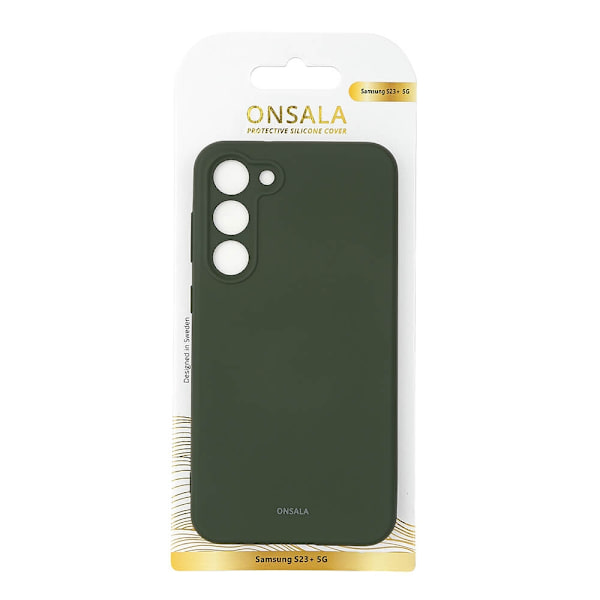 ONSALA Samsung Galaxy S23 Plus Mobilcover Silikone Mørkegrøn_xx 60