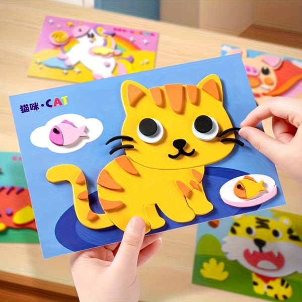 Hårsnoddar med seriefigurer - Set med elastiska hårband Animal B-10 sheets