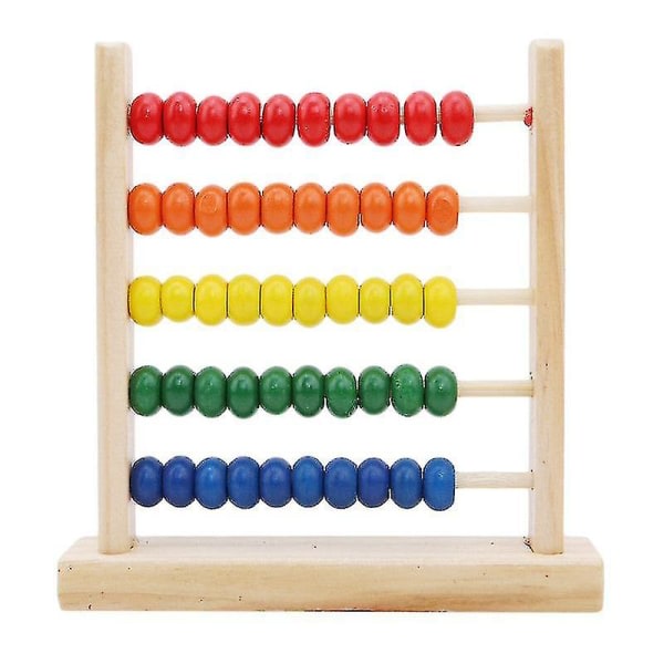 Mini puinen pallokehys Lasten varhaisen matematiikan oppimisen lelu Numeroiden laskenta Laske helmiä lelu