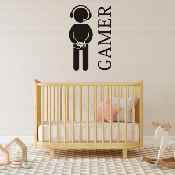 2pcs Household Boy Pattern Wall Decal Removable DIY Background