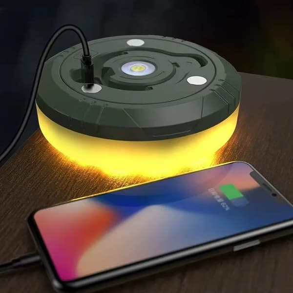 Multifunksjonell utendørs campinglampe telt lysslynge campinglys 3 green