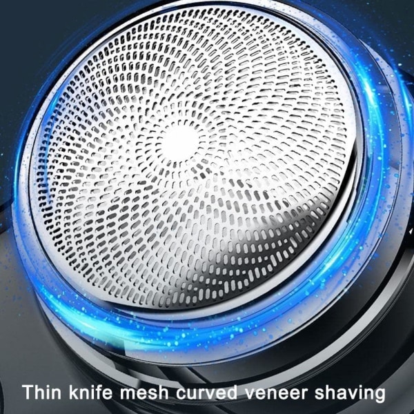 Bærbar mini elektrisk skjeggbarbermaskin USB oppladbar for menn Våttørr Tilbehør Lav Silver