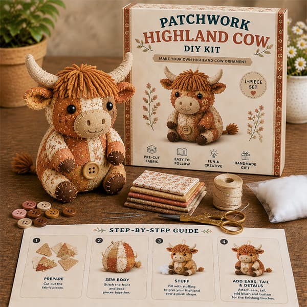 Nyt DIY Patchwork Dyrehåndværkssæt, Lav Dit Eget Søde Dyr, Håndlavet Sæt til Børn og Voksne pig