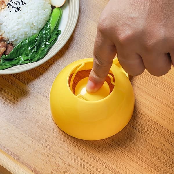 2 stk. Gule Plast Halvsirkelformede Risformer, DIY Bento Boks Sushi Risform Lett å Rengjøre