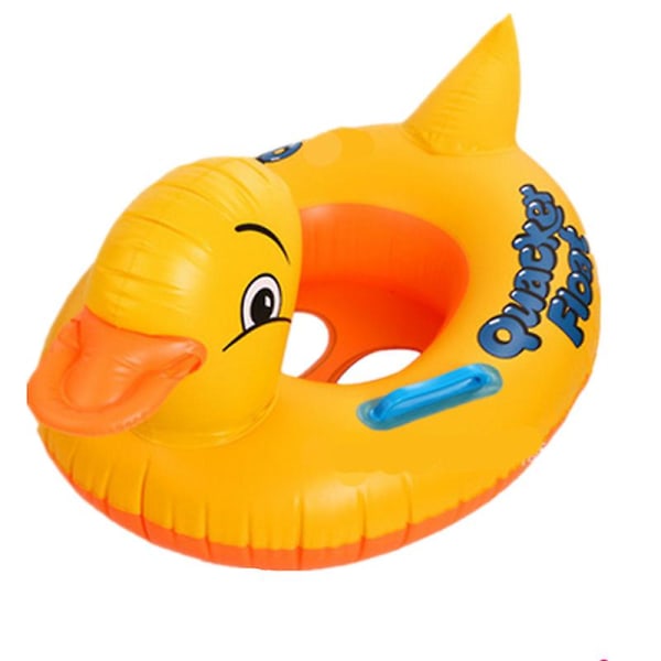 Uppblåsbar simring för barn, livboj, gul Anka Pool Float Simringar Vatten Kul Gummi Säker Säte Båt Flotte