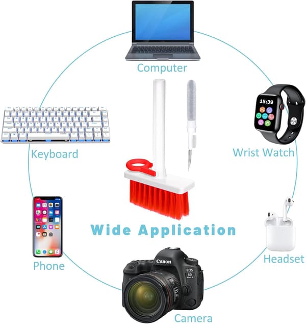 2022 New Keyboard Cleaning Kit Soft Brush 5 in 1 Multifunctional Computer Cleaning Tool Kit with Keycap Puller