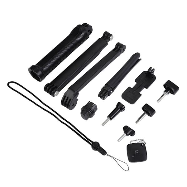 Portabel Teleskopisk Selfie Stick Stativ Bluetooth Fjärrkontroll Mobiltelefonklämma Kit