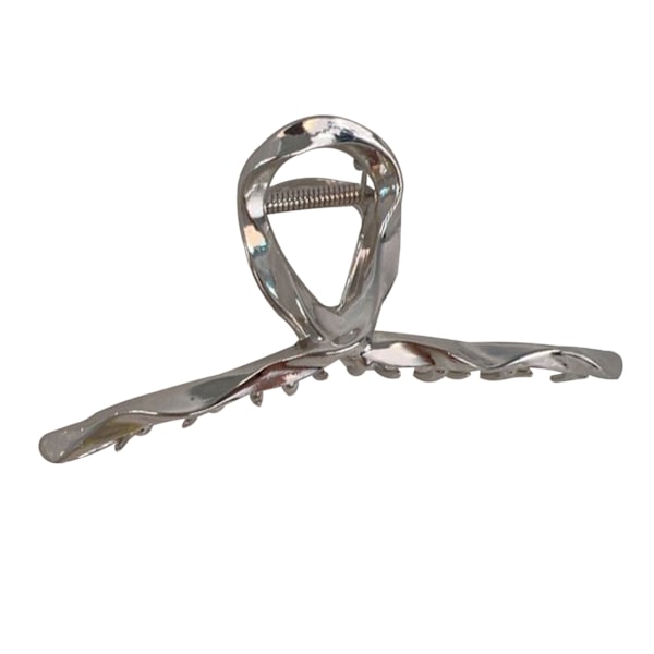 Whaline Hårklämma Whaline Vridna Klämmor Våg Stor Legering Hårklämma Enfärgad Stylingaccessoarer Silver