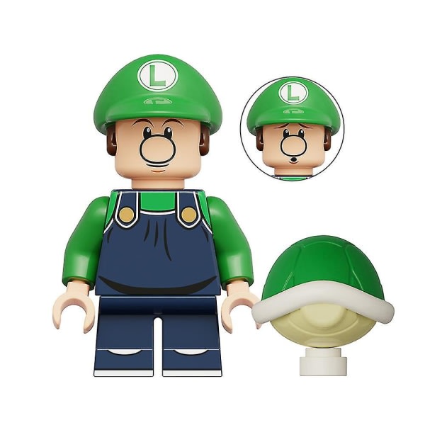 8pcs/set Super Mario Minifigures Assembled Building Blocks Toys Figure Collectible Model Decoration Kids Birthday Gift