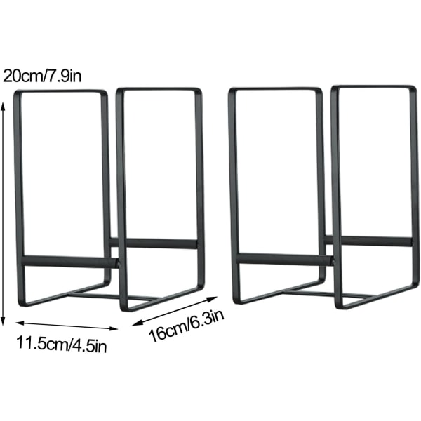 2-pack tallrikshållare organizer upprätt skåp diskställ metallplåt diskorganisatörer stativ för bänkskiva och skåp svart