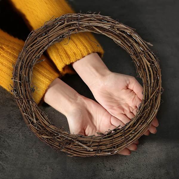 3 stycken 20 cm Retro julkrans grenkrans för DIY vinranka