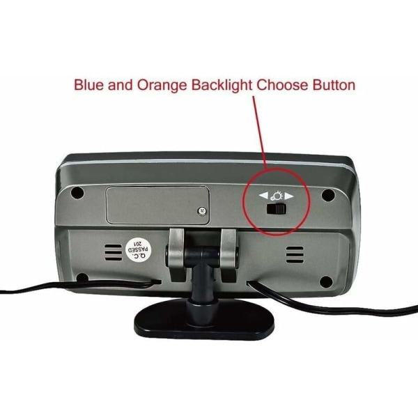 1 stk Spenningsdetektor Temperatur Bil Auto LCD Display Digital Display Termometer Alarmkontroll Alarmklokke