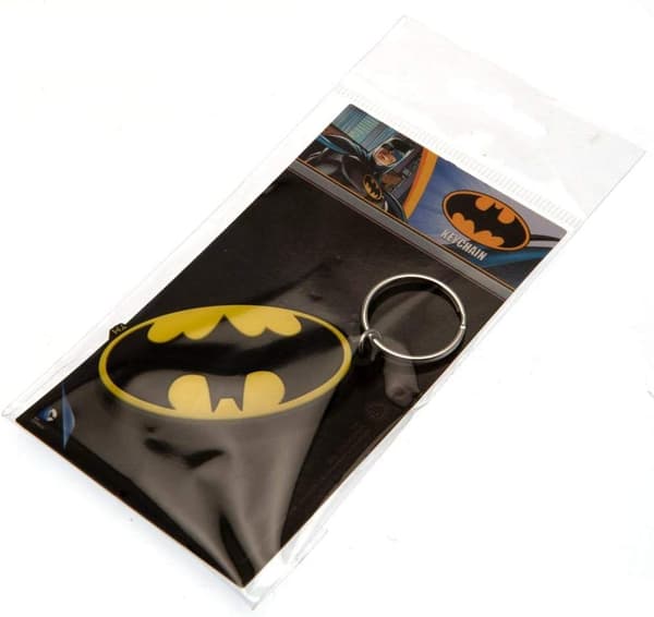 Batman Rubber Keychain from Comics, Black and Yellow Combination R