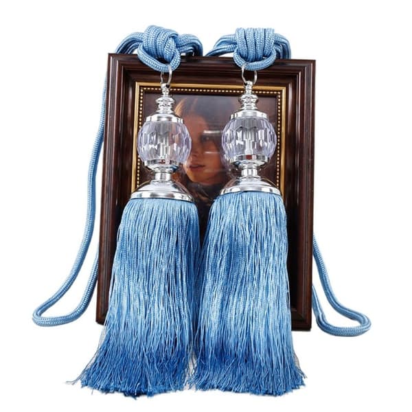 Kristallgardinholdere Par for Draperier Blue