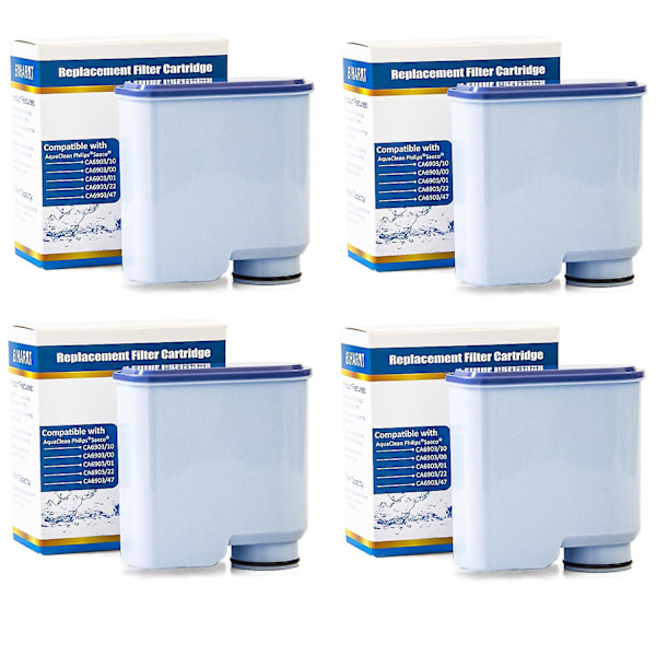 4-pak kaffemaskine filter til Philips Saeco Aquaclean Ca6903, vandfilter til kaffemaskine F1201