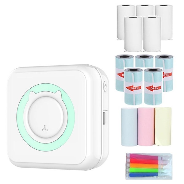 Kannettava mini-lämpötulostin 200 Dpi langaton musteeton Bluetooth-taskutulostin
