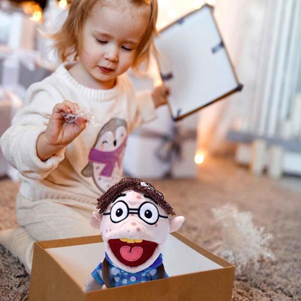 Blød Plys Legetøjs Hånddukke til Legetøjshus, Hånddukker Tegneserie Plushie Legetøj