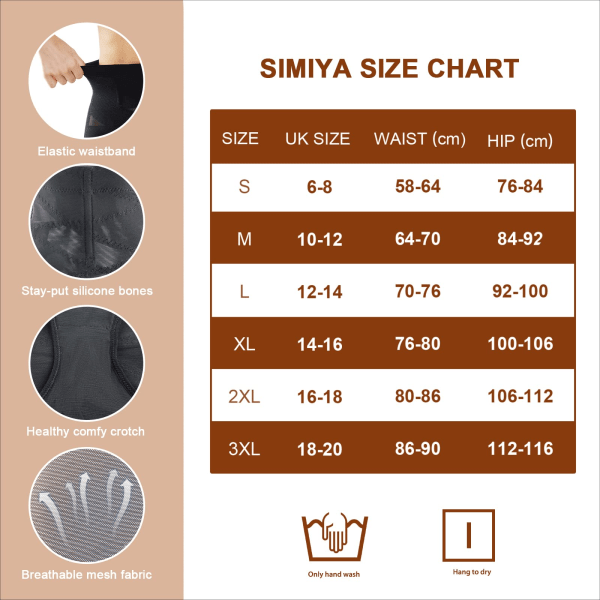 Hög midja magen kontroll byxor, hög midja shapewear för kvinnor magen kontroll, bekväma kropp forma byxor, XXL, svart svart black XXL